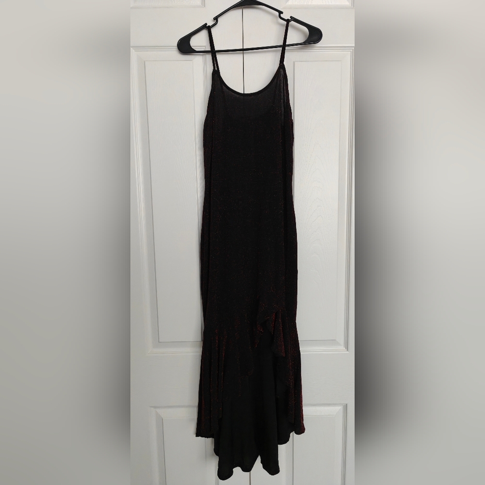 Lilian Elegant Black Evening Dress, Size M